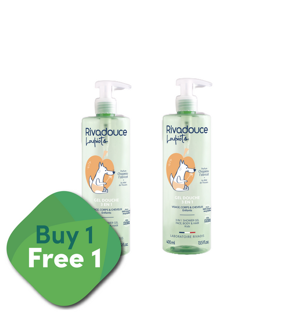 [BUY 1 FREE 1] Rivadouce Loupiots Honey and Vanilla Shampoo and Body Wash (Shampooing Douche Miel et Vanille)