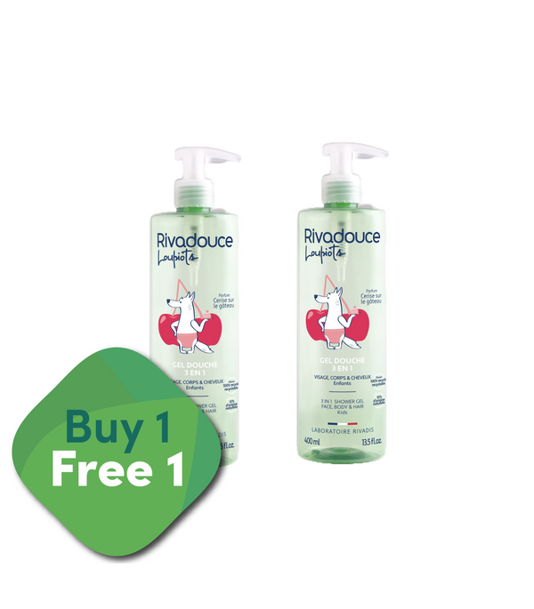 [BUY 1 FREE 1] Rivadouce Loupiots Cerise Sur Le Gâteau 3-in-1 Shower Gel 400ml