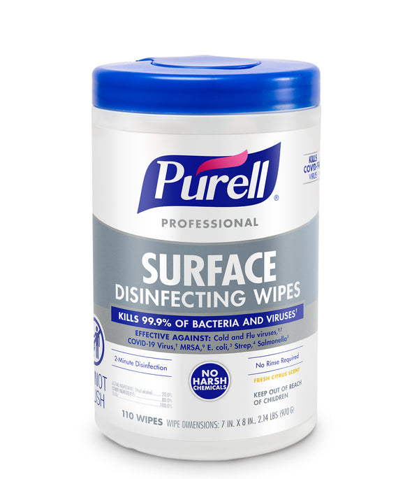 PURELL® Professional Surface Disinfecting Wipes - 110 Count