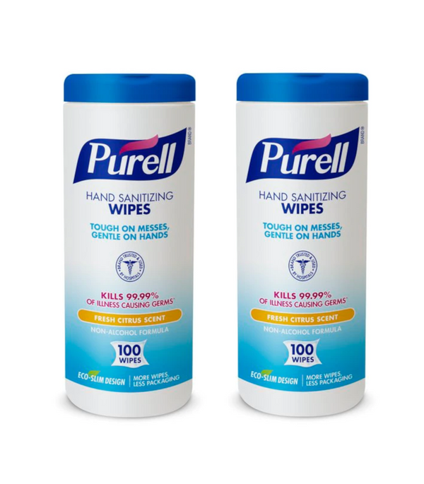 ISE International Singapore PURELL® Hand Sanitizing Wipes (Non-Alcohol) - 100 Count (Pack of 2)